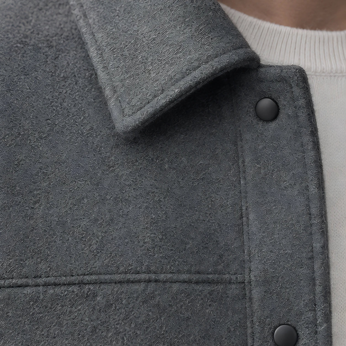Rourke Men's Brushed Wool Jacket - Oxford Grey - men's clothing - Michael Verde - Image 4
