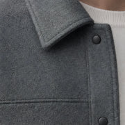 Rourke Men's Brushed Wool Jacket - Oxford Grey - men's clothing - Michael Verde - Image 4