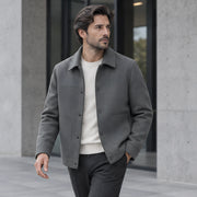 Rourke Men's Brushed Wool Jacket - Oxford Grey - Men's Clothing > Outerwear > Wool Jackets - Michael Verde - Image 2