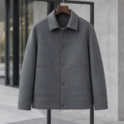 Rourke Men's Brushed Wool Jacket - Oxford Grey - male - Michael Verde - Image 3