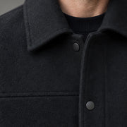 Rourke Men's Brushed Wool Jacket - Black - men's clothing - Michael Verde - Image 4