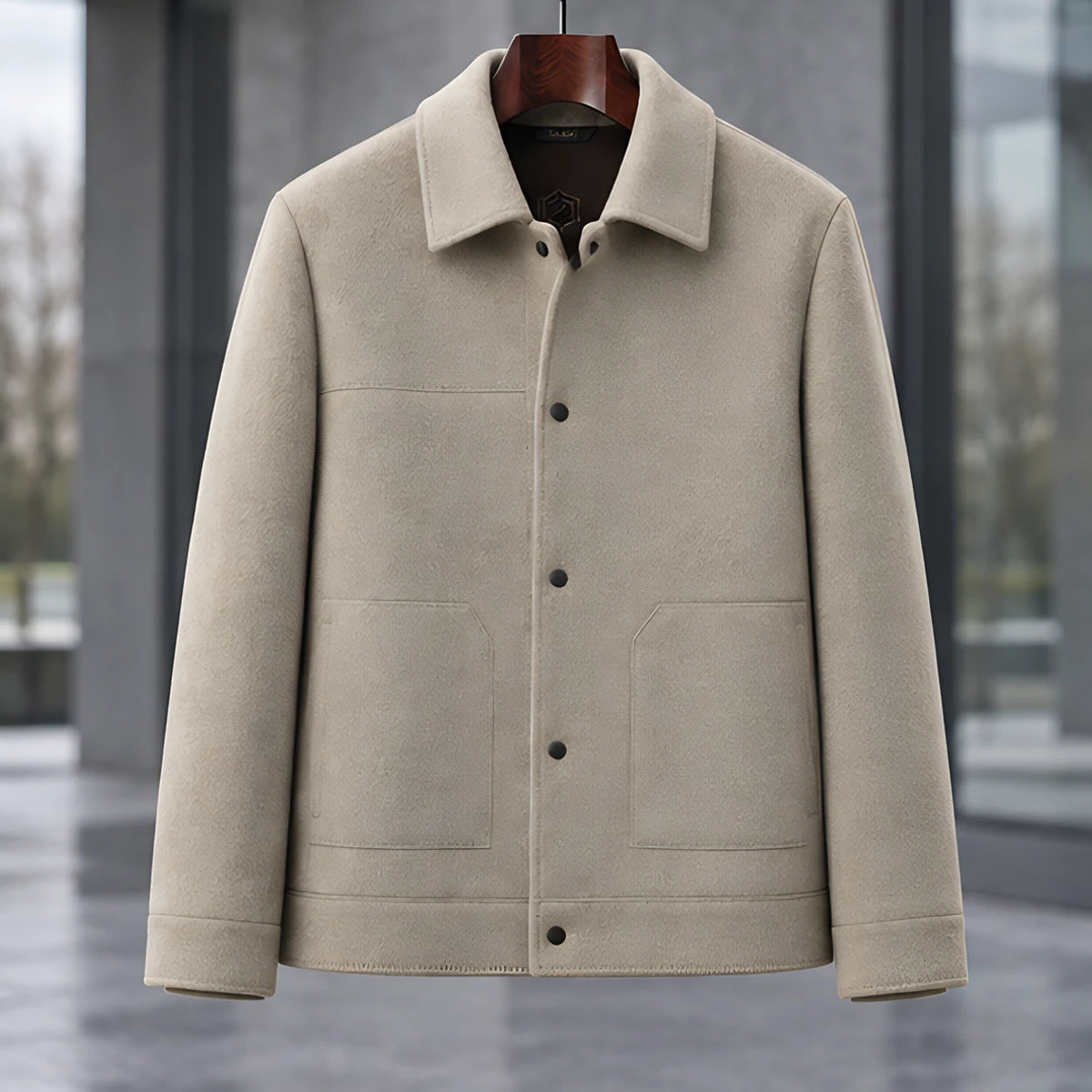 Rourke Men's Brushed Wool Jacket - Imperial Camel - male - Michael Verde - Image 3