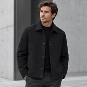 Rourke Men's Brushed Wool Jacket - Black - Men's Clothing > Outerwear > Wool Jackets - Michael Verde - Image 1