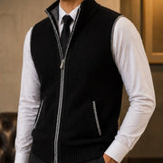 Ryland Full-Zip Vest - Black - Men's Clothing > Full-Zip Vests - Michael Verde - Image 1