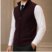 Ryland Full-Zip Vest - Burgundy - Men's Clothing > Full-Zip Vests - Michael Verde - Image 1