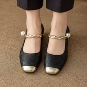 Sorelia Women's Pearl-Strap Pumps - Black - Shoes - Michael Verde - Image 3