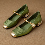 Sorelia Women's Pearl-Strap Pumps - Green - female - Michael Verde - Image 4
