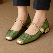 Sorelia Women's Pearl-Strap Pumps - Green - Shoes - Michael Verde - Image 3