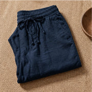 Sorevan Coastal Linen Pants - Dark Blue - coastal style - Michael Verde - Image 4