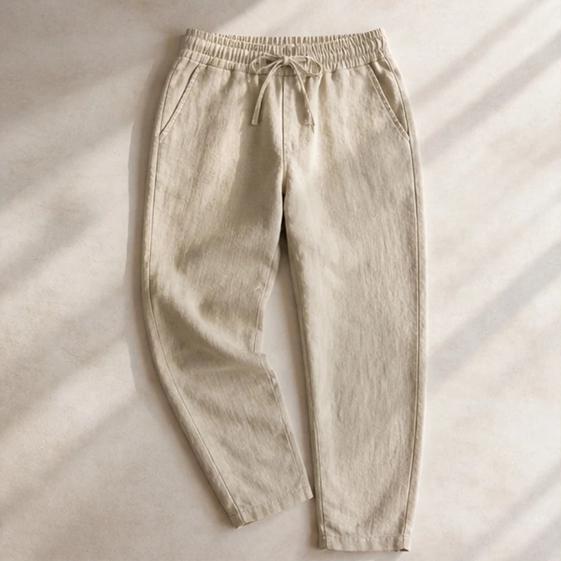 Sorevan Coastal Linen Pants - Khaki - linen pants - Michael Verde - Image 3