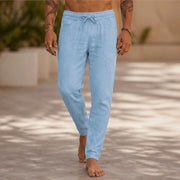 Sorevan Coastal Linen Pants - Light Blue - Pants - Michael Verde - Image 1