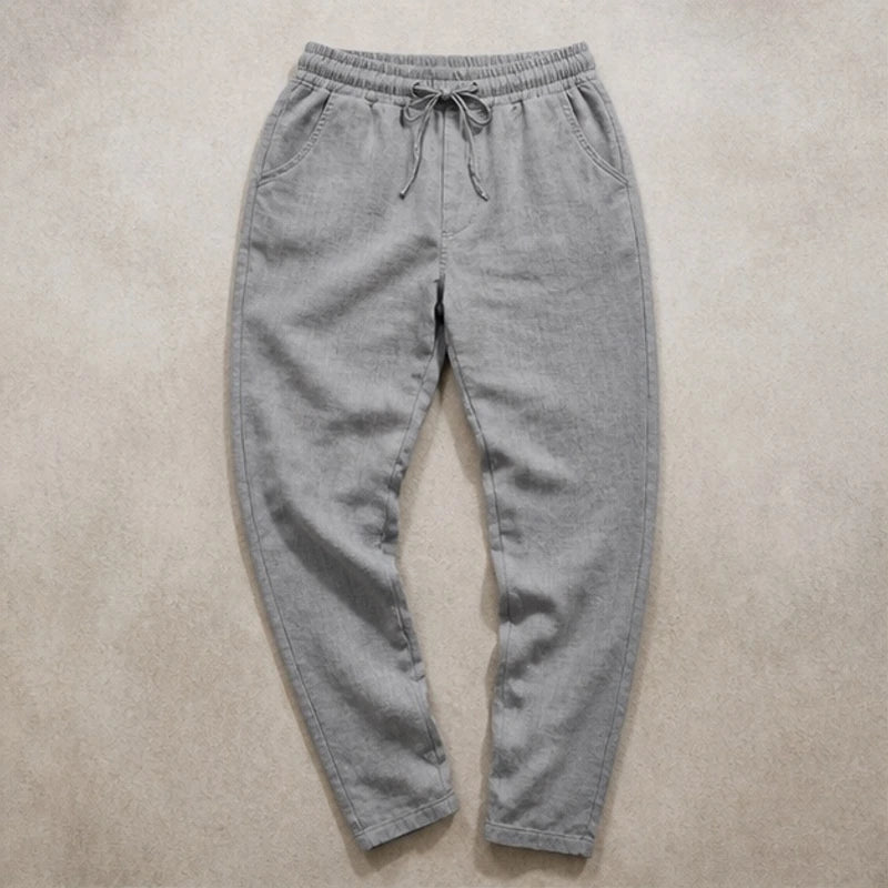 Sorevan Coastal Linen Pants - Grey - linen pants - Michael Verde - Image 3