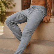 Sorevan Coastal Linen Pants - Grey - men's pants - Michael Verde - Image 2