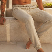 Sorevan Coastal Linen Pants - Khaki - men's pants - Michael Verde - Image 2