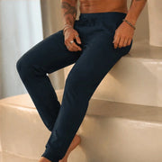 Sorevan Coastal Linen Pants - Dark Blue - men's pants - Michael Verde - Image 2