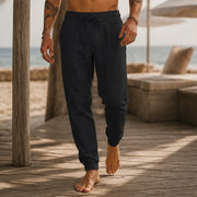 Sorevan Coastal Linen Pants - Black - Pants - Michael Verde - Image 1
