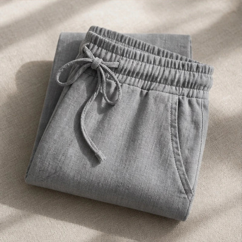 Sorevan Coastal Linen Pants - Grey - coastal style - Michael Verde - Image 4