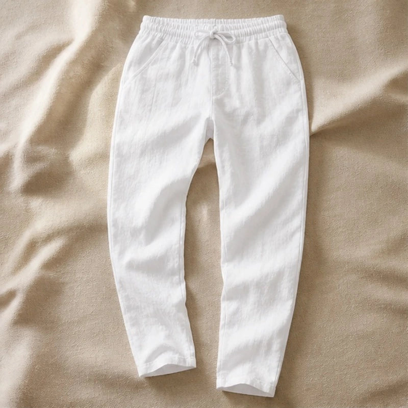 Sorevan Coastal Linen Pants - White - coastal style - Michael Verde - Image 4