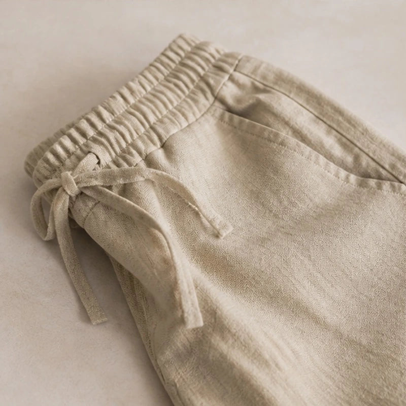 Sorevan Coastal Linen Pants - Khaki - coastal style - Michael Verde - Image 4