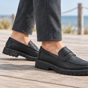 Stafford Men's Slip-On Penny Loafers - Black - Catalog Group: Footwear - Michael Verde - Image 2