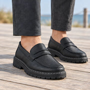 Stafford Men's Slip-On Penny Loafers - Black - Men's Footwear > Loafers > Penny Loafers - Michael Verde - Image 1