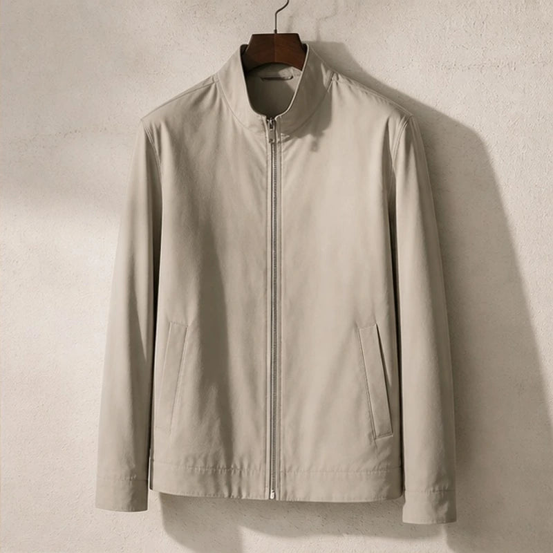 Stratton Stand Collar Jacket - Khaki - Department: Men - Michael Verde - Image 3
