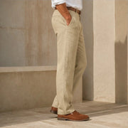 Tavaro Lightweight Summer Linen Pants - Beige - men's pants - Michael Verde - Image 2