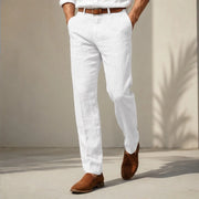 Tavaro Lightweight Summer Linen Pants - White - Pants - Michael Verde - Image 1