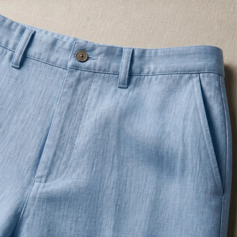 Tavaro Lightweight Summer Linen Pants - Blue - men's pants - Michael Verde - Image 2