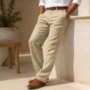 Tavaro Lightweight Summer Linen Pants - Beige - Pants - Michael Verde - Image 1