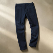 Tavaro Lightweight Summer Linen Pants - Navy Blue - linen pants - Michael Verde - Image 3