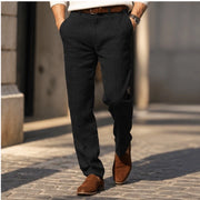 Tavaro Lightweight Summer Linen Pants - Black - Pants - Michael Verde - Image 1