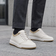 Tavian Men's Relaxed Low-Top Casual Sneaker - Beige - Men's Footwear > Sneakers > Low-Top Casual Sneakers - Michael Verde - Image 1