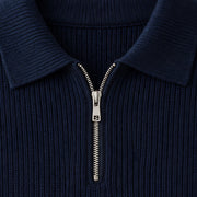 Treviso Men's Rib Knit Half-Zip Sweater - Navy - Product Type: Sweaters - Michael Verde - Image 4