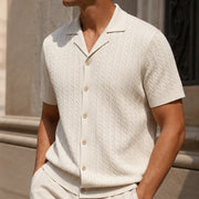 VanHolden Cable Knit Polo Shirt - Khaki - Polo - Michael Verde - Image 1