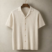 VanHolden Cable Knit Polo Shirt - Khaki - knit polo shirt - Michael Verde - Image 4