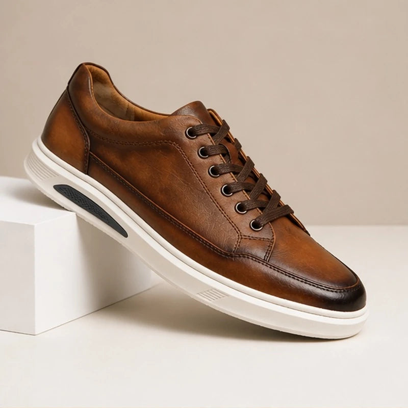 Vaughn Leather Smart-Casual Shoe - Gold Brown - smart casual shoes - Michael Verde - Image 4