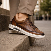 Vaughn Leather Smart-Casual Shoe - Gold Brown - shoes - Michael Verde - Image 2