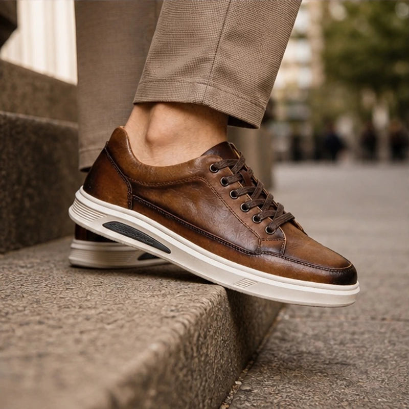 Vaughn Leather Smart-Casual Shoe - Gold Brown - shoes - Michael Verde - Image 2