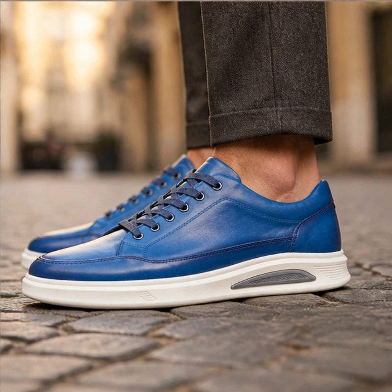 Vaughn Leather Smart-Casual Shoe - Blue - Shoes - Michael Verde - Image 1