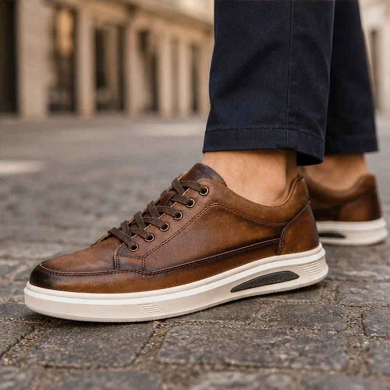 Vaughn Leather Smart-Casual Shoe - Gold Brown - Shoes - Michael Verde - Image 1