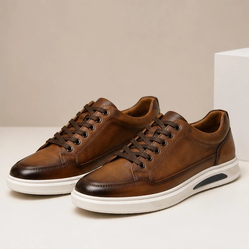 Vaughn Leather Smart-Casual Shoe - Gold Brown - leather shoes - Michael Verde - Image 3