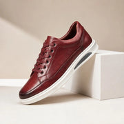Vaughn Leather Smart-Casual Shoe - Red - smart casual shoes - Michael Verde - Image 4