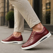 Vaughn Leather Smart-Casual Shoe - Red - shoes - Michael Verde - Image 2