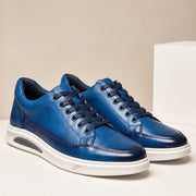 Vaughn Leather Smart-Casual Shoe - Blue - leather shoes - Michael Verde - Image 3