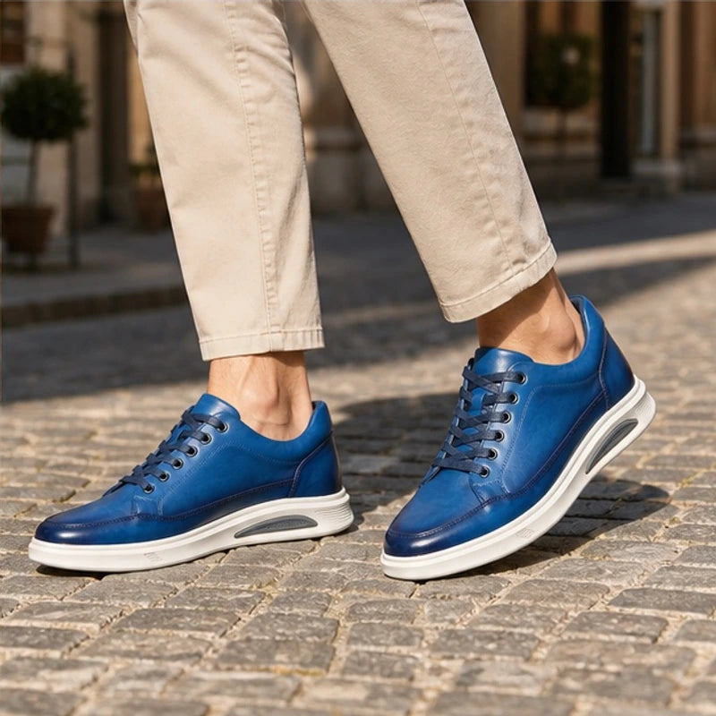 Vaughn Leather Smart-Casual Shoe - Blue - shoes - Michael Verde - Image 2