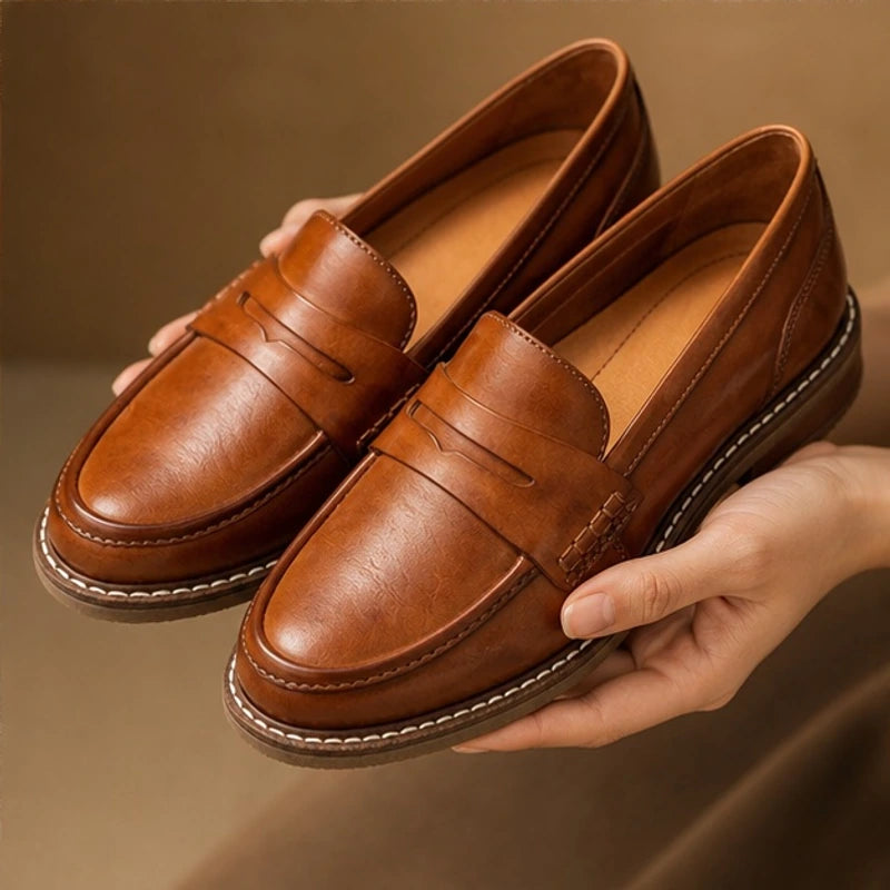Waverly Orthopedic Leather Loafers - Brown - comfortable loafers - Michael Verde - Image 5