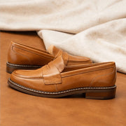 Waverly Orthopedic Leather Loafers - Light Brown - women's loafers - Michael Verde - Image 2