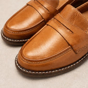 Waverly Orthopedic Leather Loafers - Light Brown - leather loafers - Michael Verde - Image 3