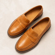 Waverly Orthopedic Leather Loafers - Light Brown - Shoes - Michael Verde - Image 1